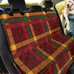 Red Green And Yellow Stewart Print Pet Car Back Seat Cover