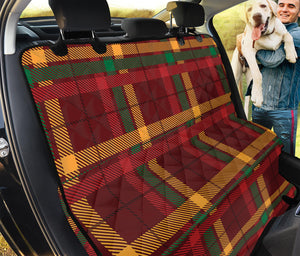 Red Green And Yellow Stewart Print Pet Car Back Seat Cover