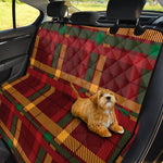 Red Green And Yellow Stewart Print Pet Car Back Seat Cover