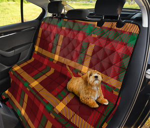 Red Green And Yellow Stewart Print Pet Car Back Seat Cover