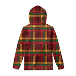 Red Green And Yellow Stewart Print Pullover Hoodie