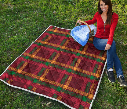 Red Green And Yellow Stewart Print Quilt