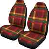 Red Green And Yellow Stewart Print Universal Fit Car Seat Covers