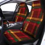 Red Green And Yellow Stewart Print Universal Fit Car Seat Covers