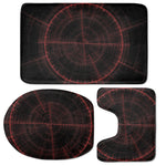 Red Gun Sight Print 3 Piece Bath Mat Set