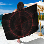 Red Gun Sight Print Beach Sarong Wrap