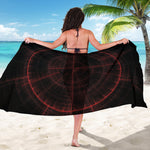 Red Gun Sight Print Beach Sarong Wrap