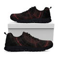 Red Gun Sight Print Black Running Shoes