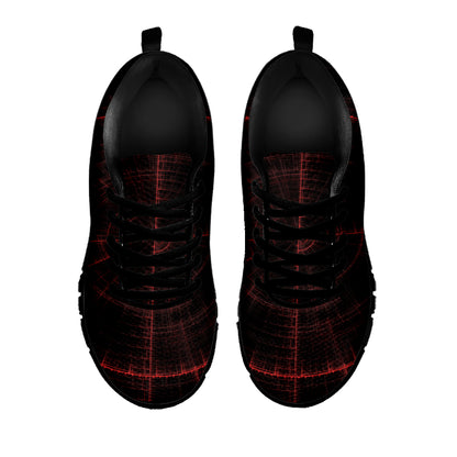 Red Gun Sight Print Black Sneakers