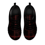 Red Gun Sight Print Black Sneakers