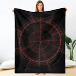 Red Gun Sight Print Blanket