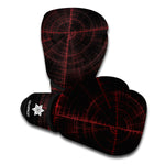 Red Gun Sight Print Boxing Gloves