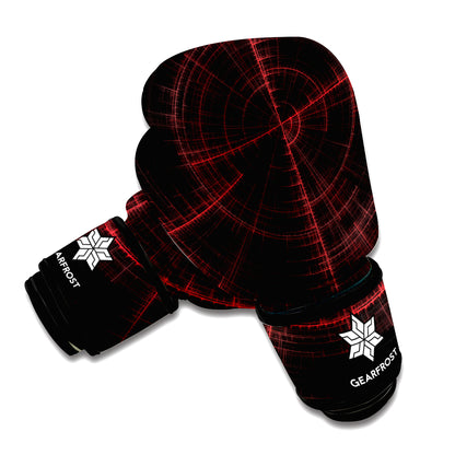 Red Gun Sight Print Boxing Gloves