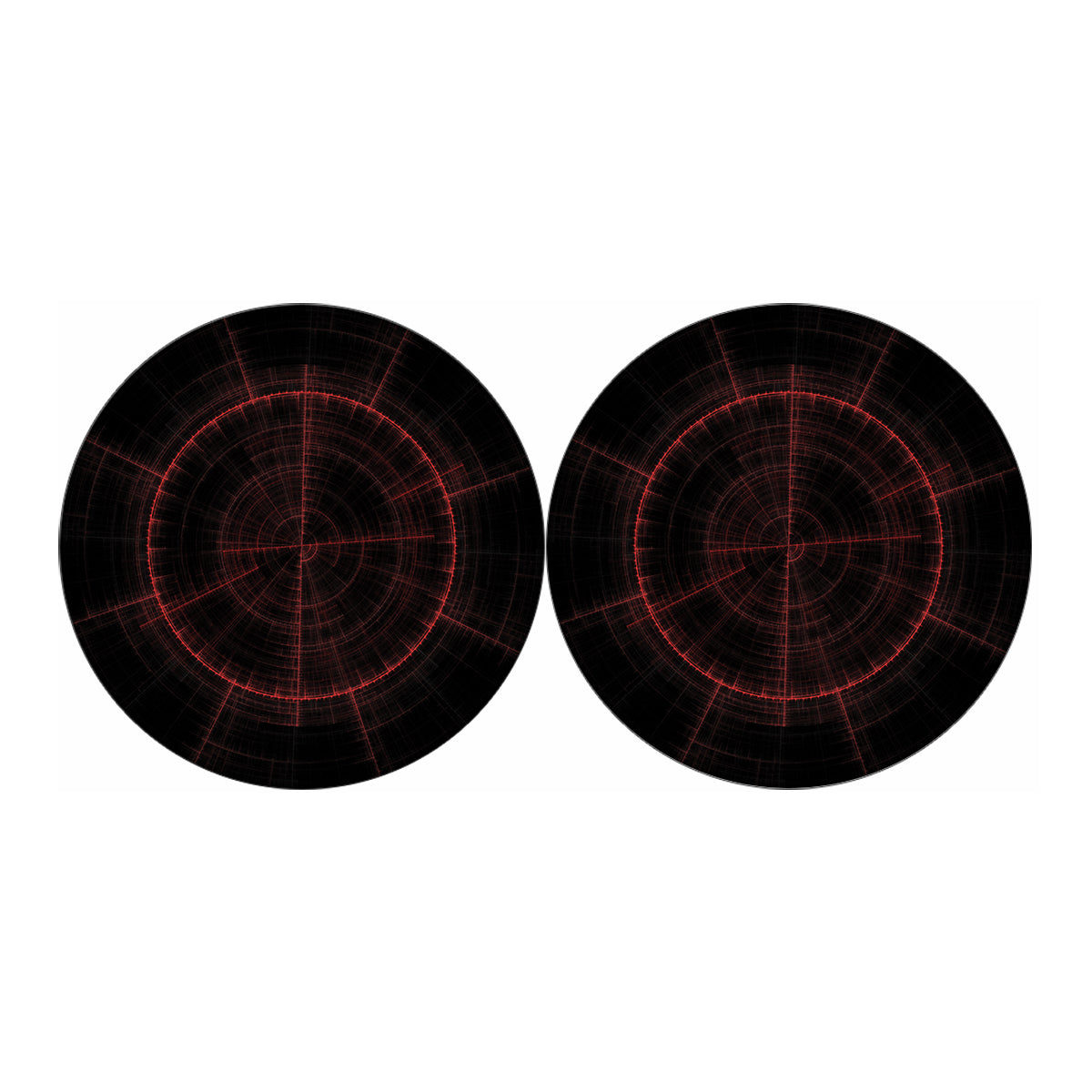 Red Gun Sight Print Car Coasters