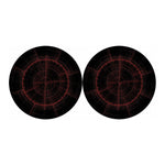 Red Gun Sight Print Car Coasters