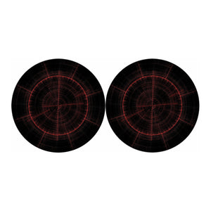 Red Gun Sight Print Car Coasters