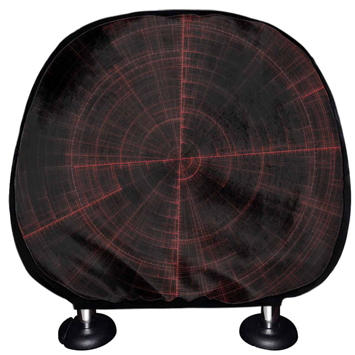 Red Gun Sight Print Car Headrest Covers