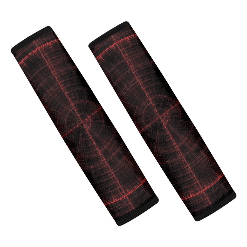 Red Gun Sight Print Car Seat Belt Covers