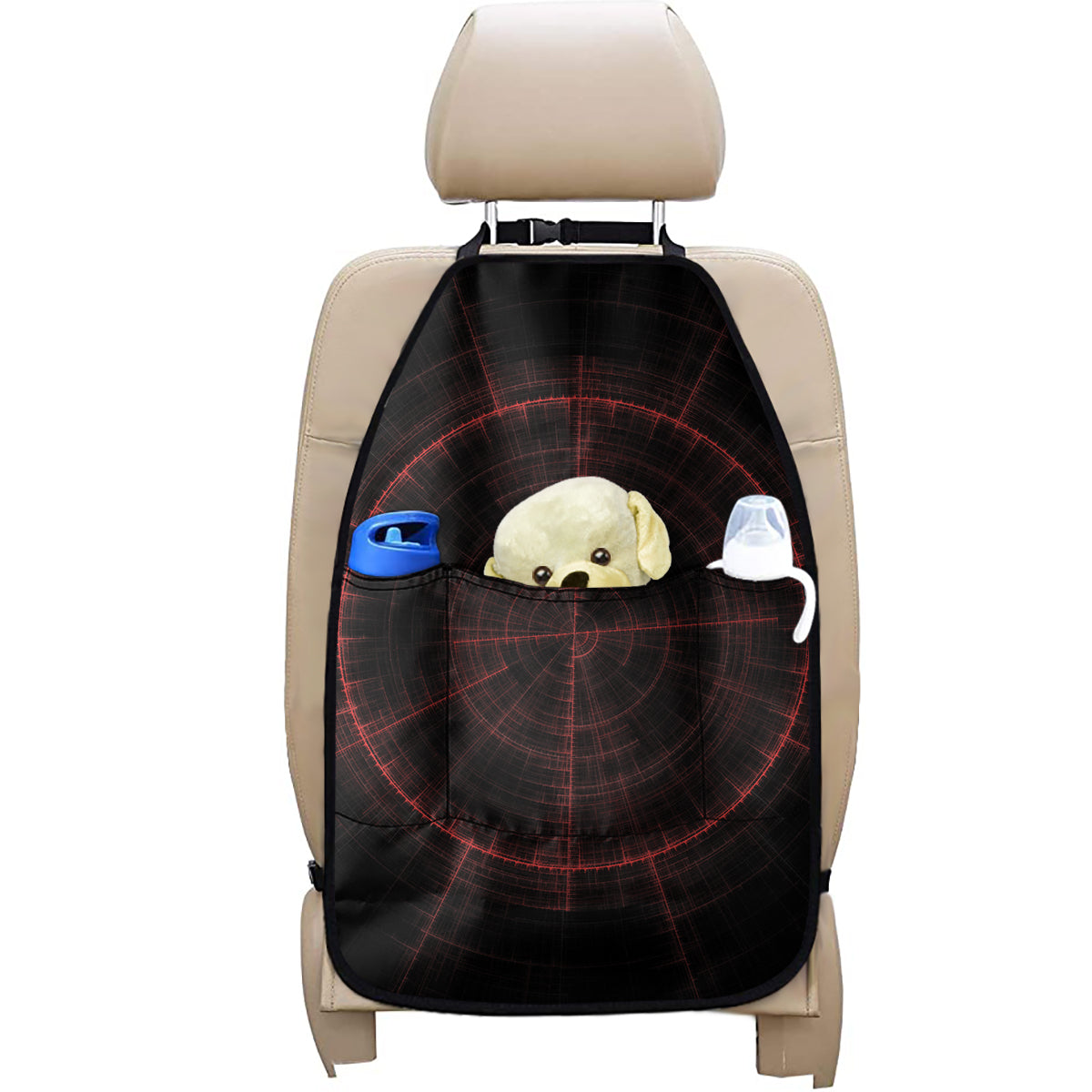 Red Gun Sight Print Car Seat Organizers