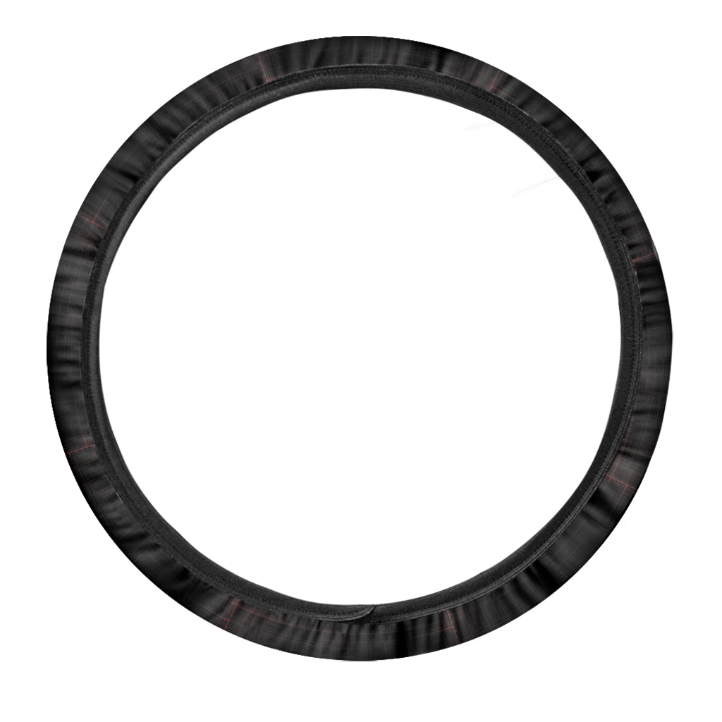 Red Gun Sight Print Car Steering Wheel Cover