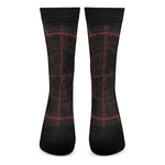 Red Gun Sight Print Crew Socks