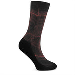 Red Gun Sight Print Crew Socks