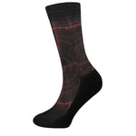 Red Gun Sight Print Crew Socks