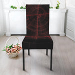 Red Gun Sight Print Dining Chair Slipcover