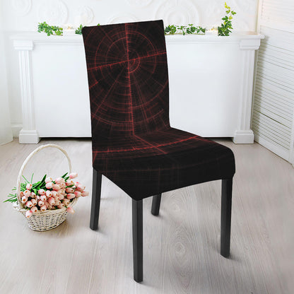Red Gun Sight Print Dining Chair Slipcover