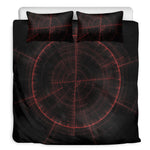 Red Gun Sight Print Duvet Cover Bedding Set