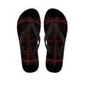 Red Gun Sight Print Flip Flops