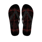 Red Gun Sight Print Flip Flops