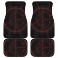 Red Gun Sight Print Front and Back Car Floor Mats
