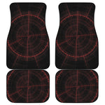 Red Gun Sight Print Front and Back Car Floor Mats