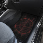 Red Gun Sight Print Front and Back Car Floor Mats