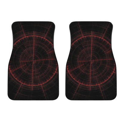 Red Gun Sight Print Front Car Floor Mats