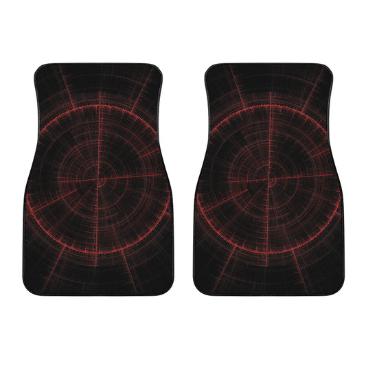 Red Gun Sight Print Front Car Floor Mats