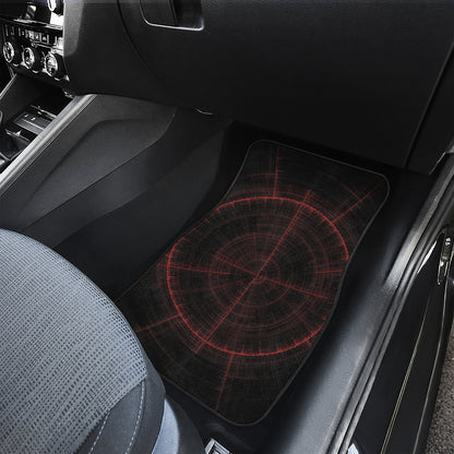Red Gun Sight Print Front Car Floor Mats