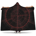 Red Gun Sight Print Hooded Blanket