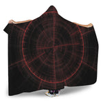Red Gun Sight Print Hooded Blanket