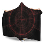 Red Gun Sight Print Hooded Blanket