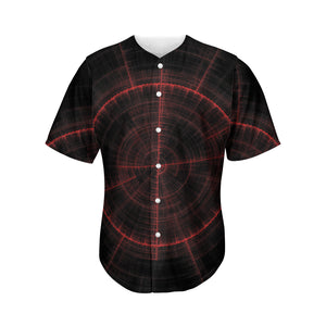 Red Gun Sight Print Men's Baseball Jersey