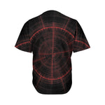 Red Gun Sight Print Men's Baseball Jersey