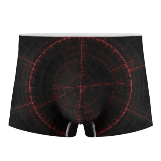 Red Gun Sight Print Men's Boxer Briefs