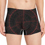 Red Gun Sight Print Men's Boxer Briefs