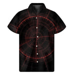 Red Gun Sight Print Men's Short Sleeve Shirt