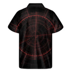 Red Gun Sight Print Men's Short Sleeve Shirt