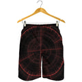 Red Gun Sight Print Men's Shorts