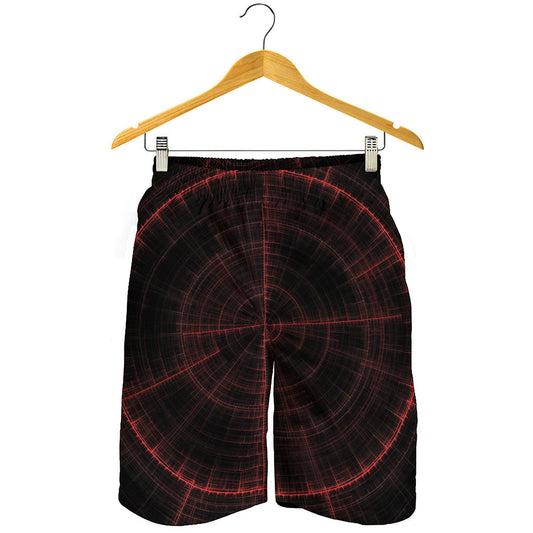 Red Gun Sight Print Men's Shorts