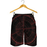 Red Gun Sight Print Men's Shorts
